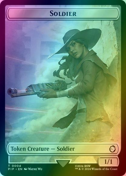 Radiation Token (22) // Soldier Token (04) [Fallout: Tokens] [Foil]