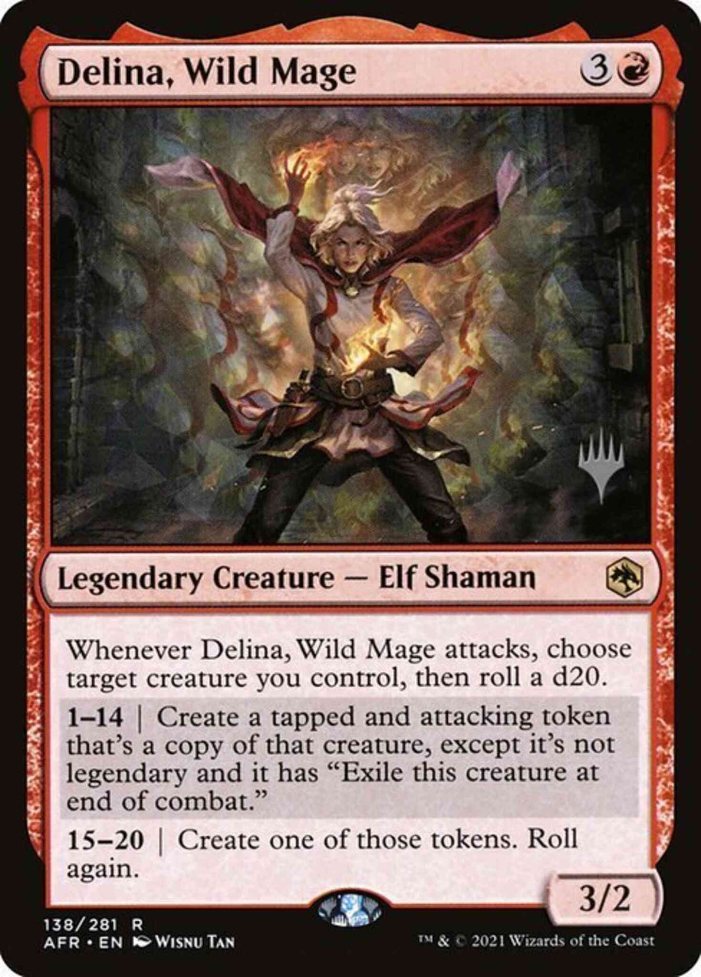 Delina, Wild Mage [Promo Pack] [138p] [Adventures in the Forgotten Realms Promos] [Non-Foil]
