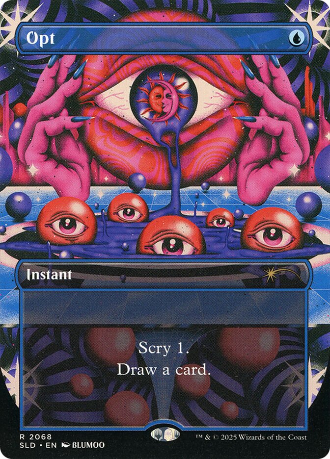 Opt [2068] [Borderless] [The Eyes Have It] [Secret Lair Drop] [Non-Foil]