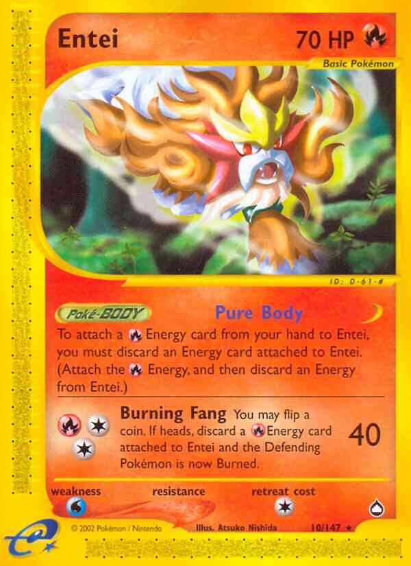 Entei - 10/147 - Rare [ecard2-10] [Reverse Holo]