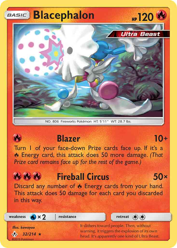 Blacephalon - 32/214 - Rare [sm10-32] [Reverse Holo]