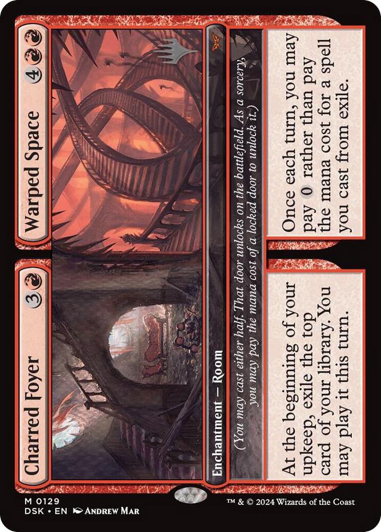 Charred Foyer // Warped Space [129p] [Promo Pack] [Duskmourn: House of Horror: Promos] [Non-Foil]