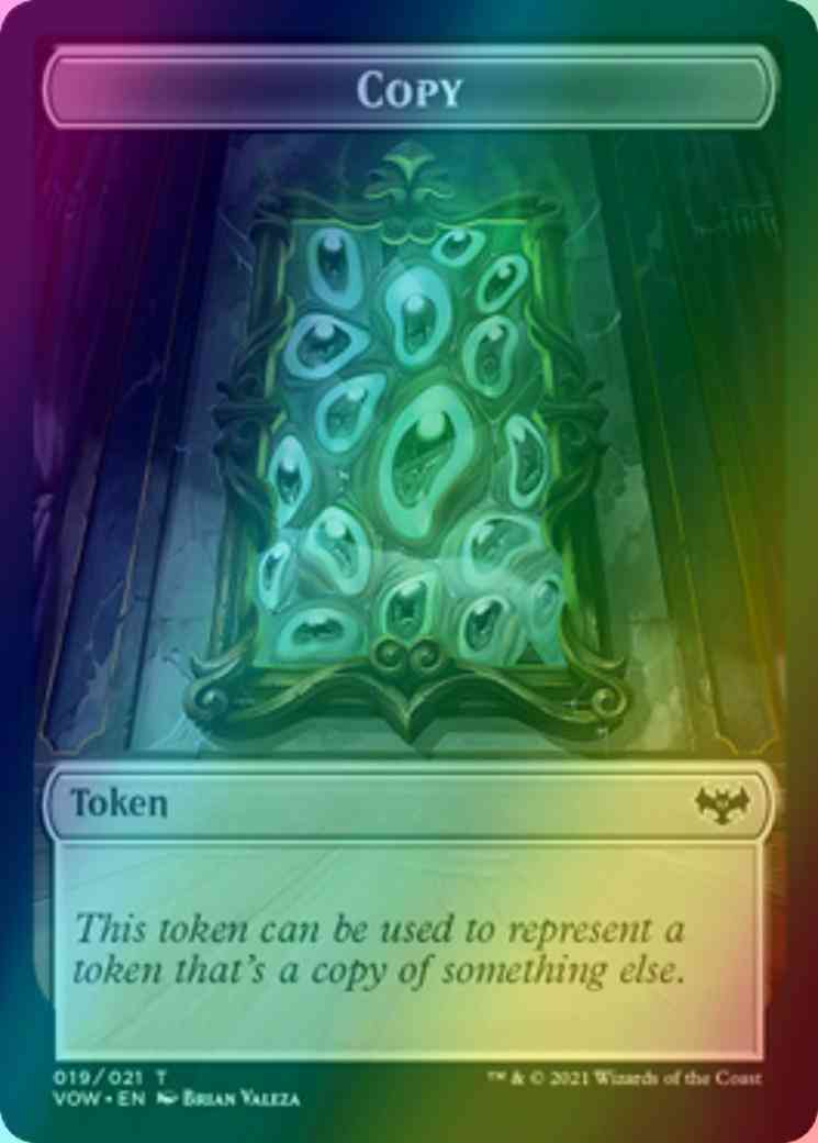 Copy Token (19) // Human Token (10) [Innistrad: Crimson Vow: Tokens] [Foil]