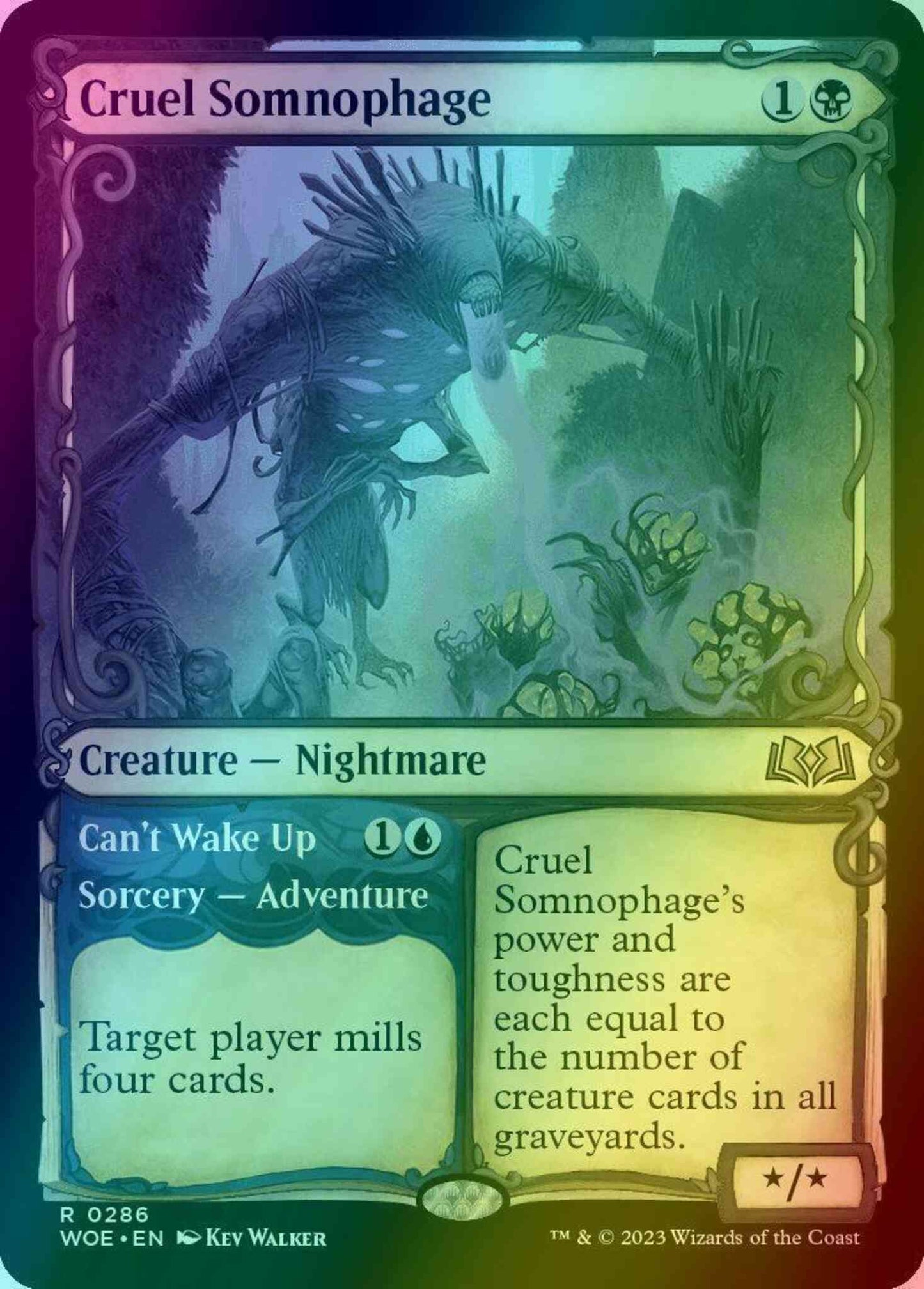 Cruel Somnophage // Can't Wake Up [286] [Adventure Showcase] [Wilds of Eldraine] [Foil]