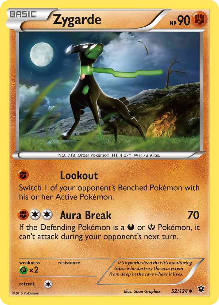 Zygarde - 52/124 - Uncommon [xy10-52] [Reverse Holo]