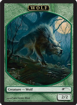 Human Token (1a) // Wolf Token (1b) [1a] [Friday Night Magic 2012] [Non-Foil]