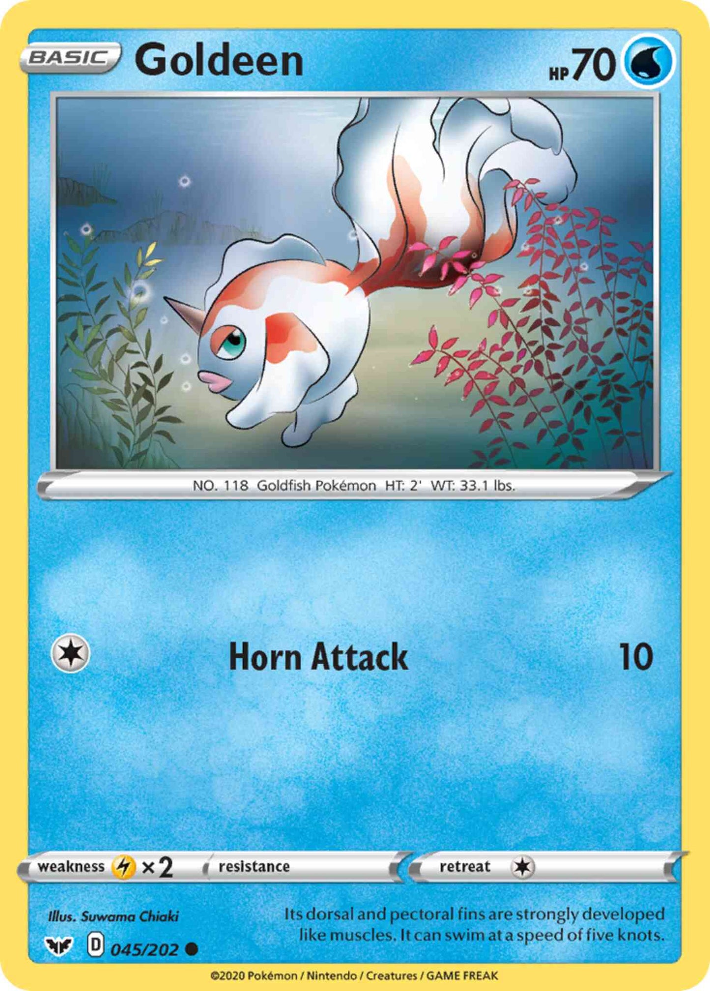 Goldeen - 045/202 - Common [swsh1-045] [Reverse Holo]
