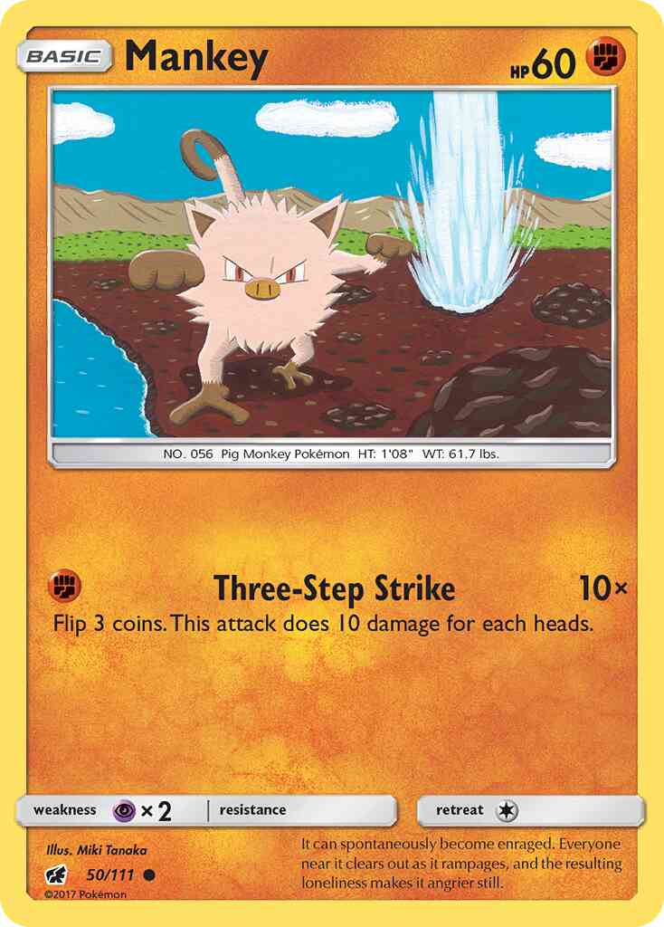 Mankey - 50/111 - Common [sm4-50] [Non-Holo]