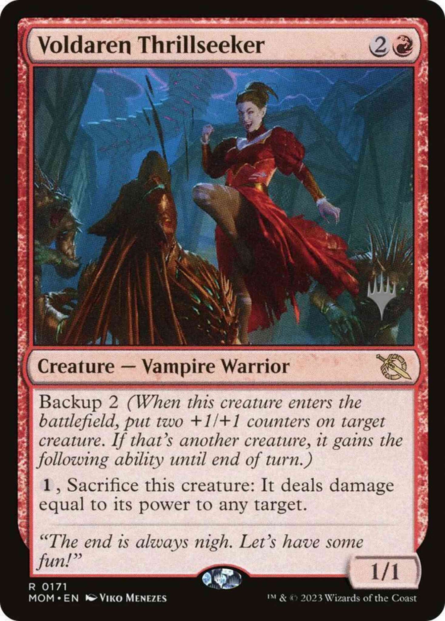 Voldaren Thrillseeker [171p] [Promo Pack] [March of the Machine: Promos] [Non-Foil]