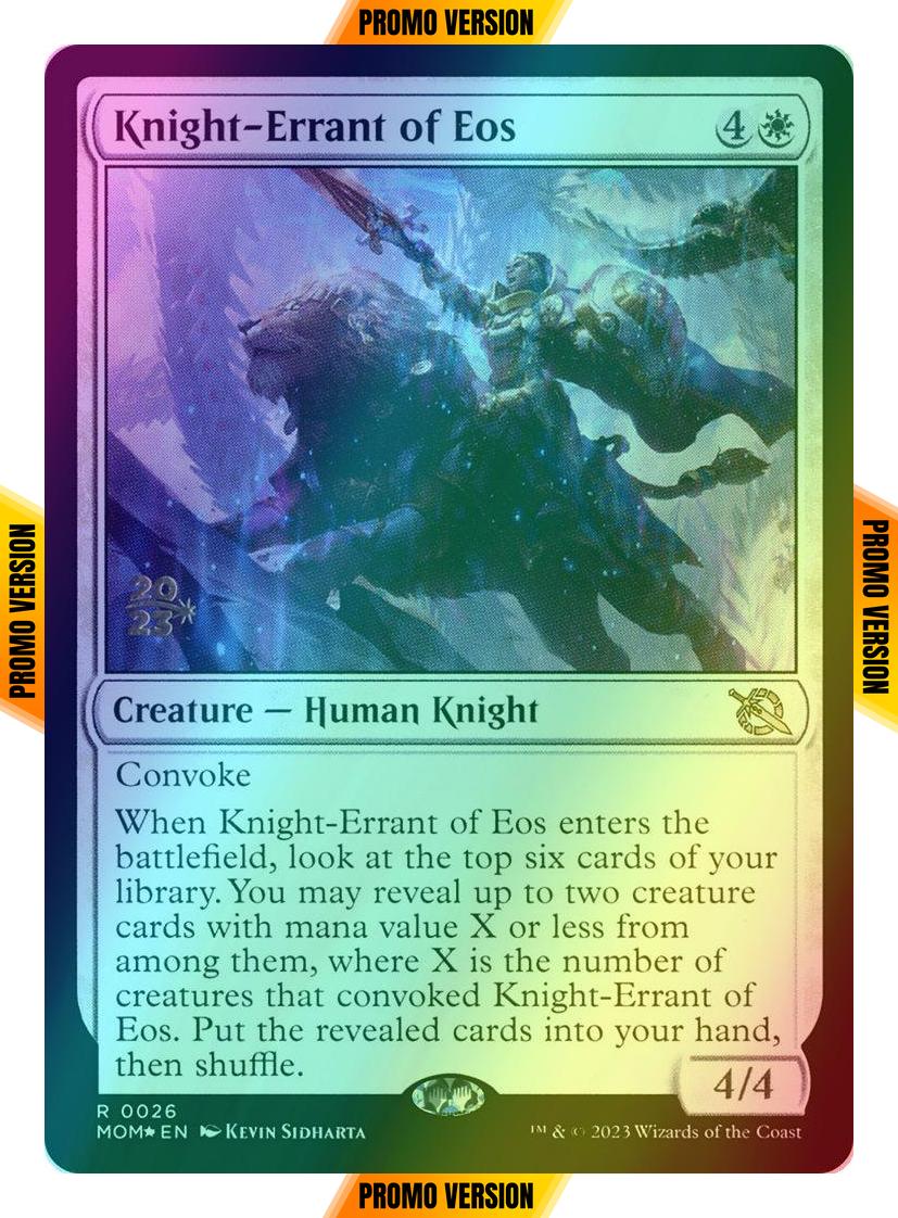 Knight-Errant of Eos [26s] [Prerelease] [March of the Machine: Promos] [Foil]