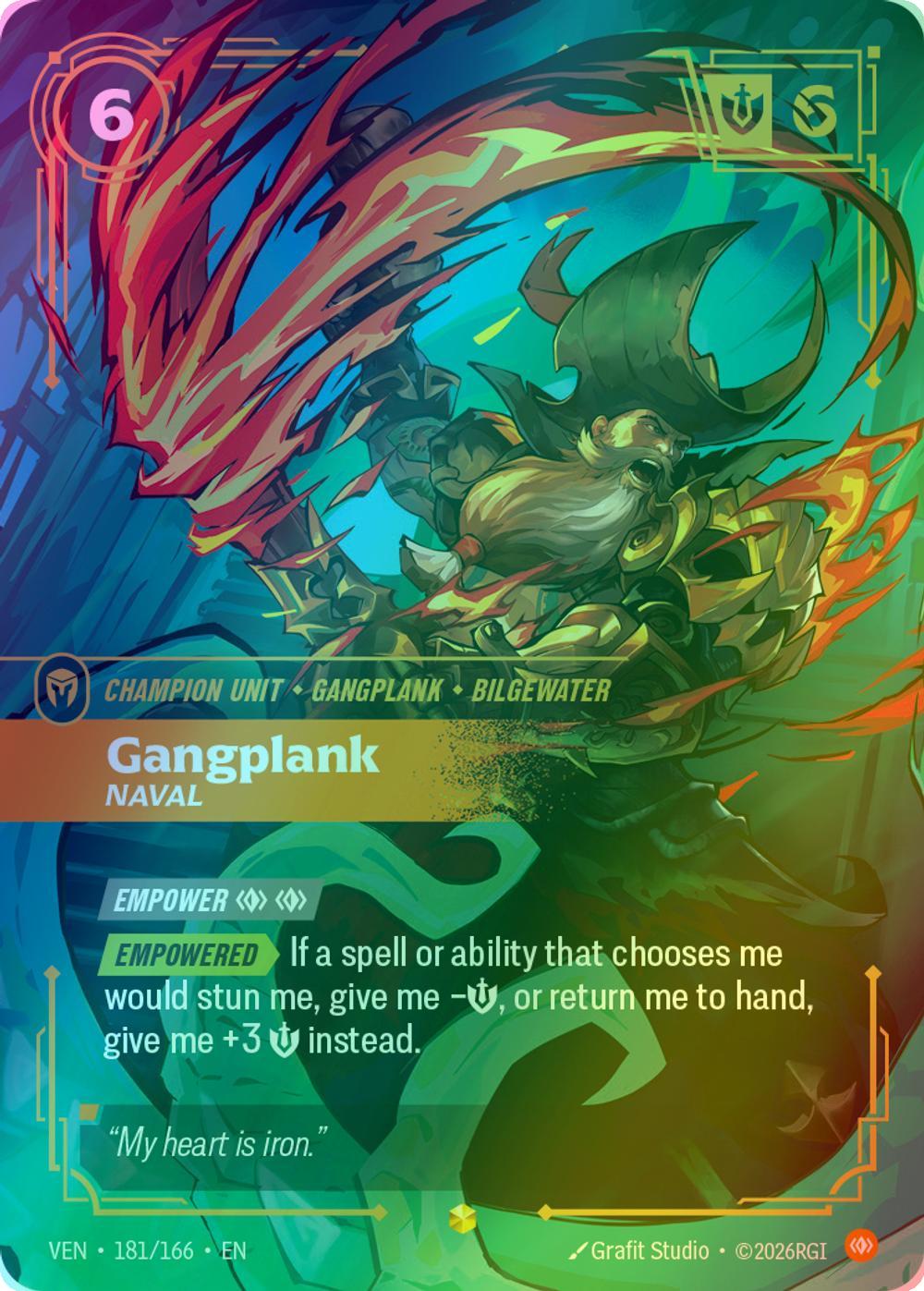 Gangplank, Naval (Overnumbered) - 181/166 [Vendetta] [Foil]