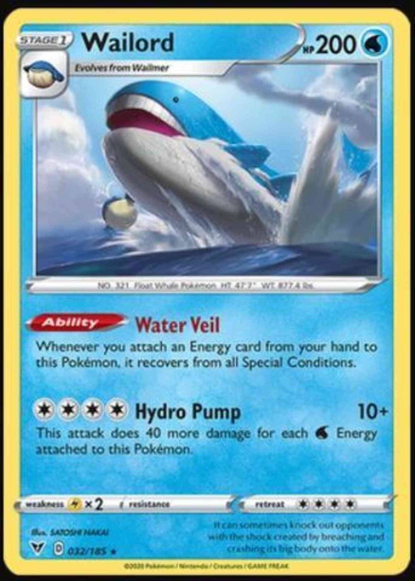 Wailord - 032/185 - Rare Holo [swsh4-032] [Holo]