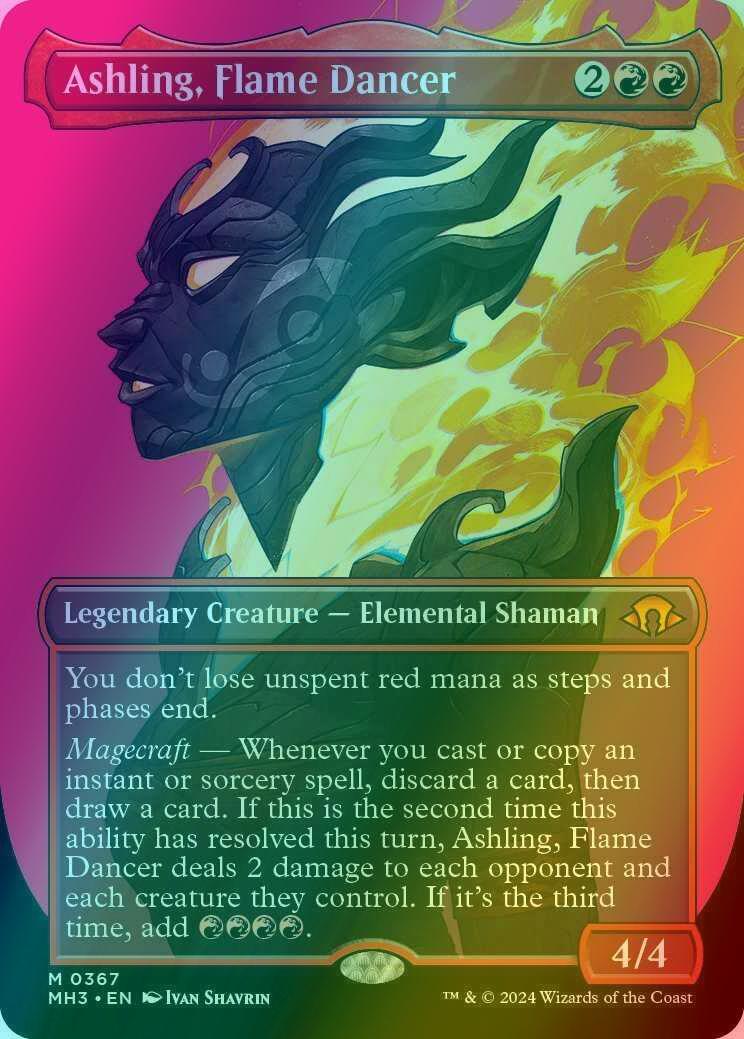 Ashling, Flame Dancer [367] [Borderless] [Modern Horizons 3] [Foil]