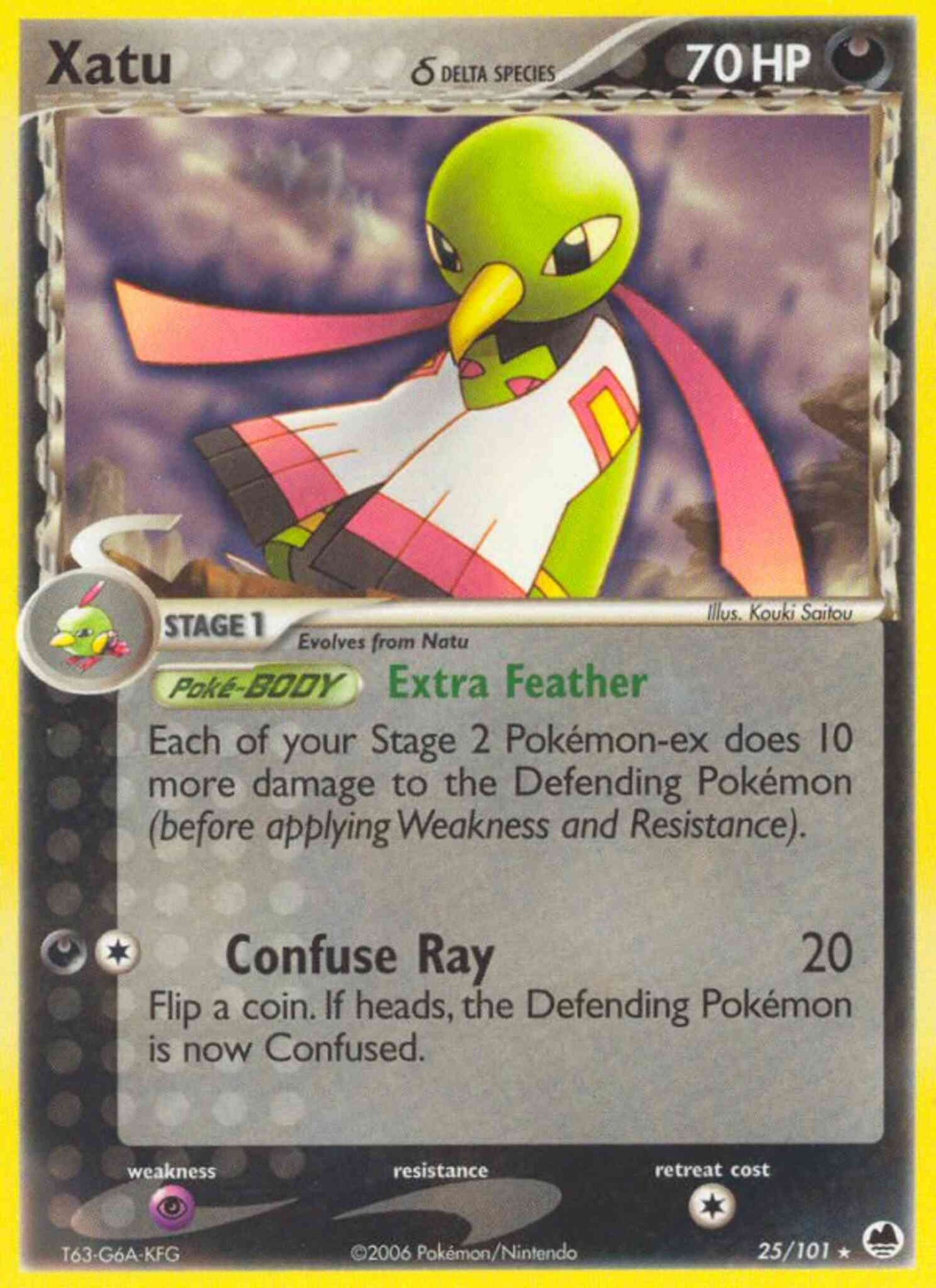 Xatu δ - 25/101 - Rare [ex15-25] [Reverse Holo]