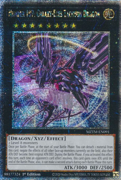 Number 107: Galaxy-Eyes Tachyon Dragon - MZTM-EN091 - Quarter Century Secret Rare - 1st Edition