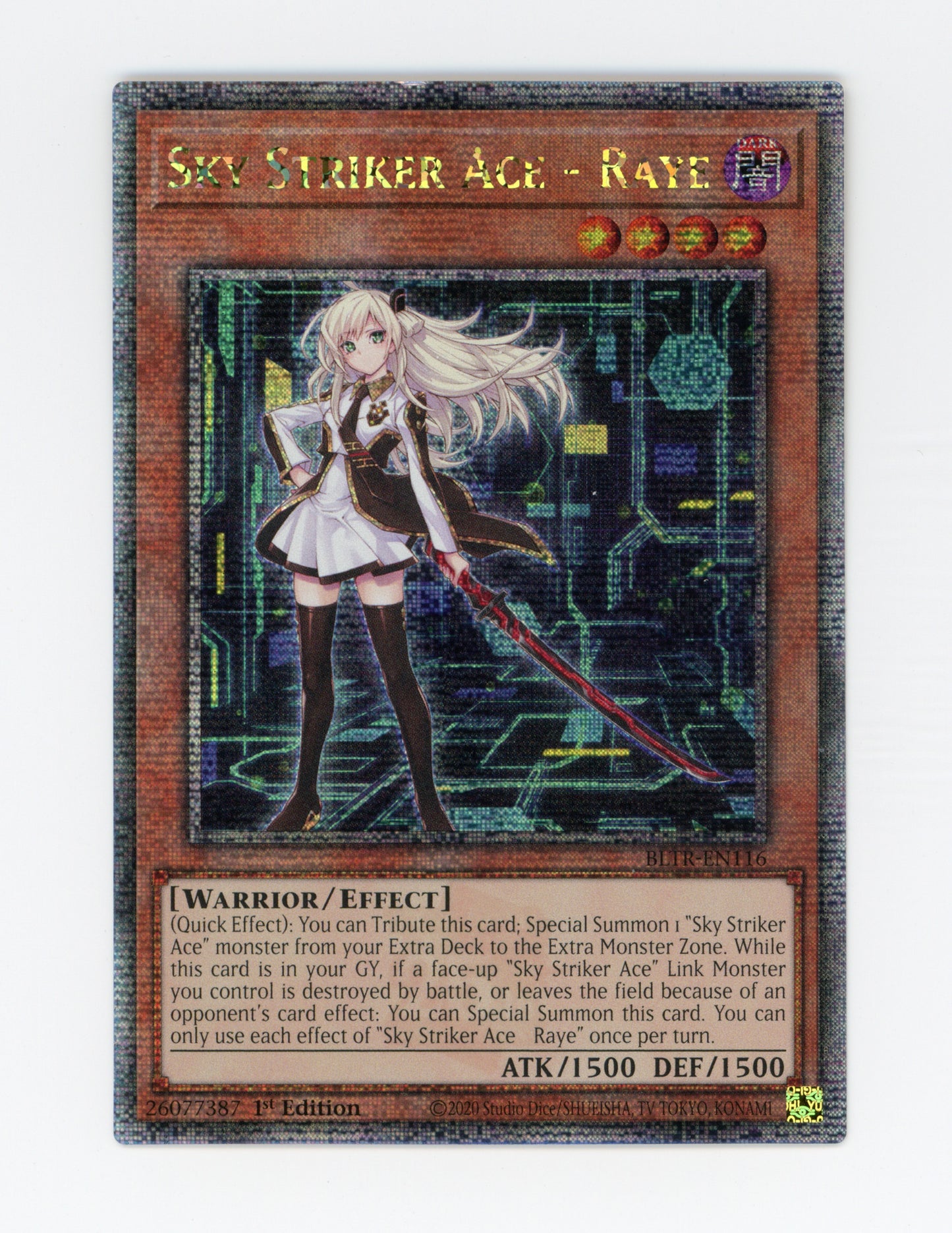 Sky Striker Ace - Raye (Alternate Art) — Quarter Century Secret Rare|1st Edition — ID 18504