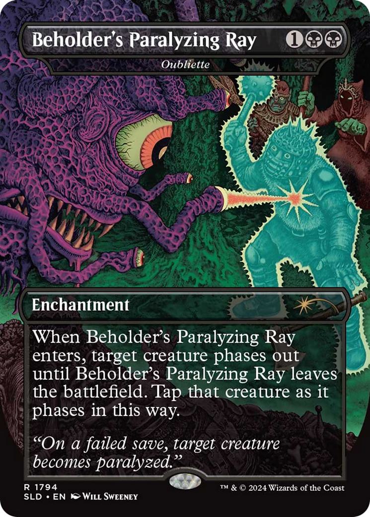Beholder's Paralizing Ray - Oubliette [1794] [Borderless] [Eyes of the Beholder II] [Secret Lair Drop] [Foil]