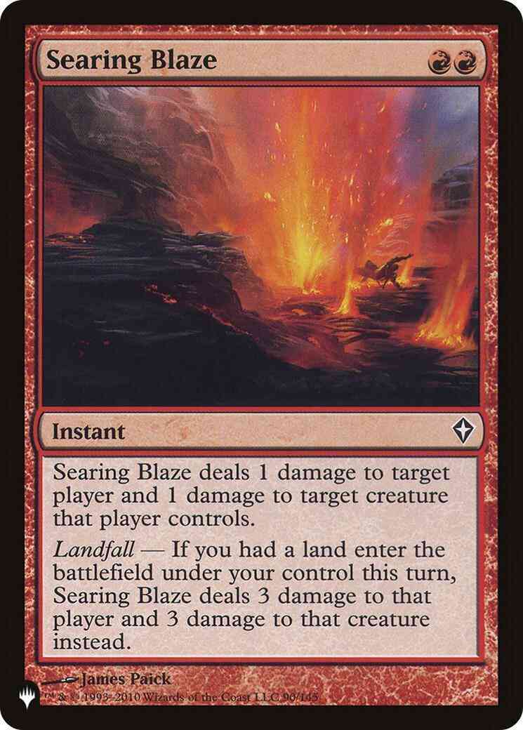 Searing Blaze [WWK-90] [The List] [Non-Foil]