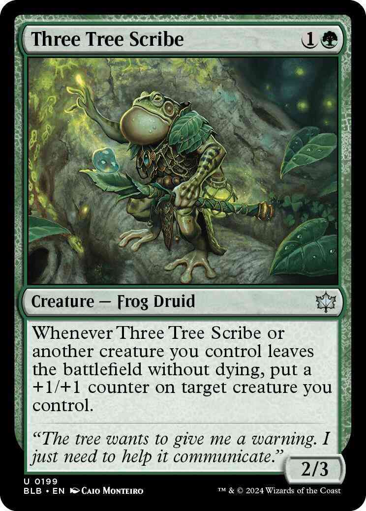 Three Tree Scribe [199] [Bloomburrow] [Non-Foil]