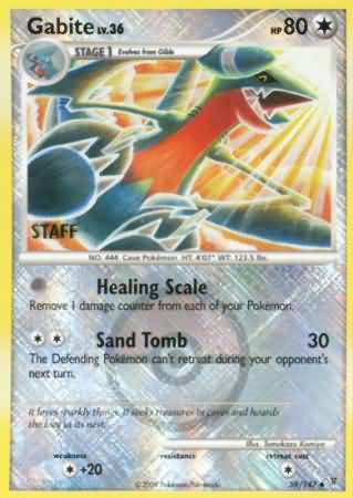 Gabite - 59/144 - Promotional - Crosshatch Holo Staff State, Province, Territory Championships 2009 [Reverse Holo]