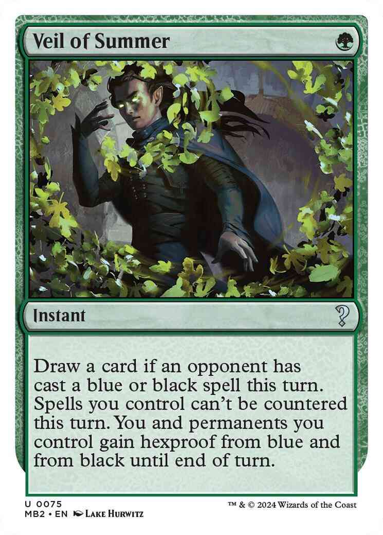 Veil of Summer [75] [White Border] [Mystery Booster 2] [Non-Foil]
