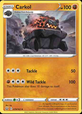 Carkol - 079/163 - Uncommon [swsh5-079] [Reverse Holo]