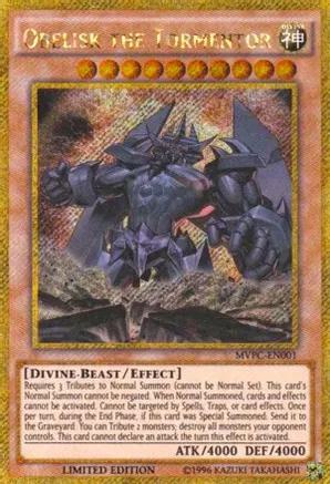 Obelisk the Tormentor - MVPC-EN001 - Gold Secret Rare - Limited