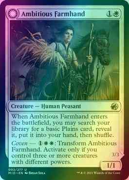 Ambitious Farmhand // Seasoned Cathar [2] [Innistrad: Midnight Hunt] [Foil]