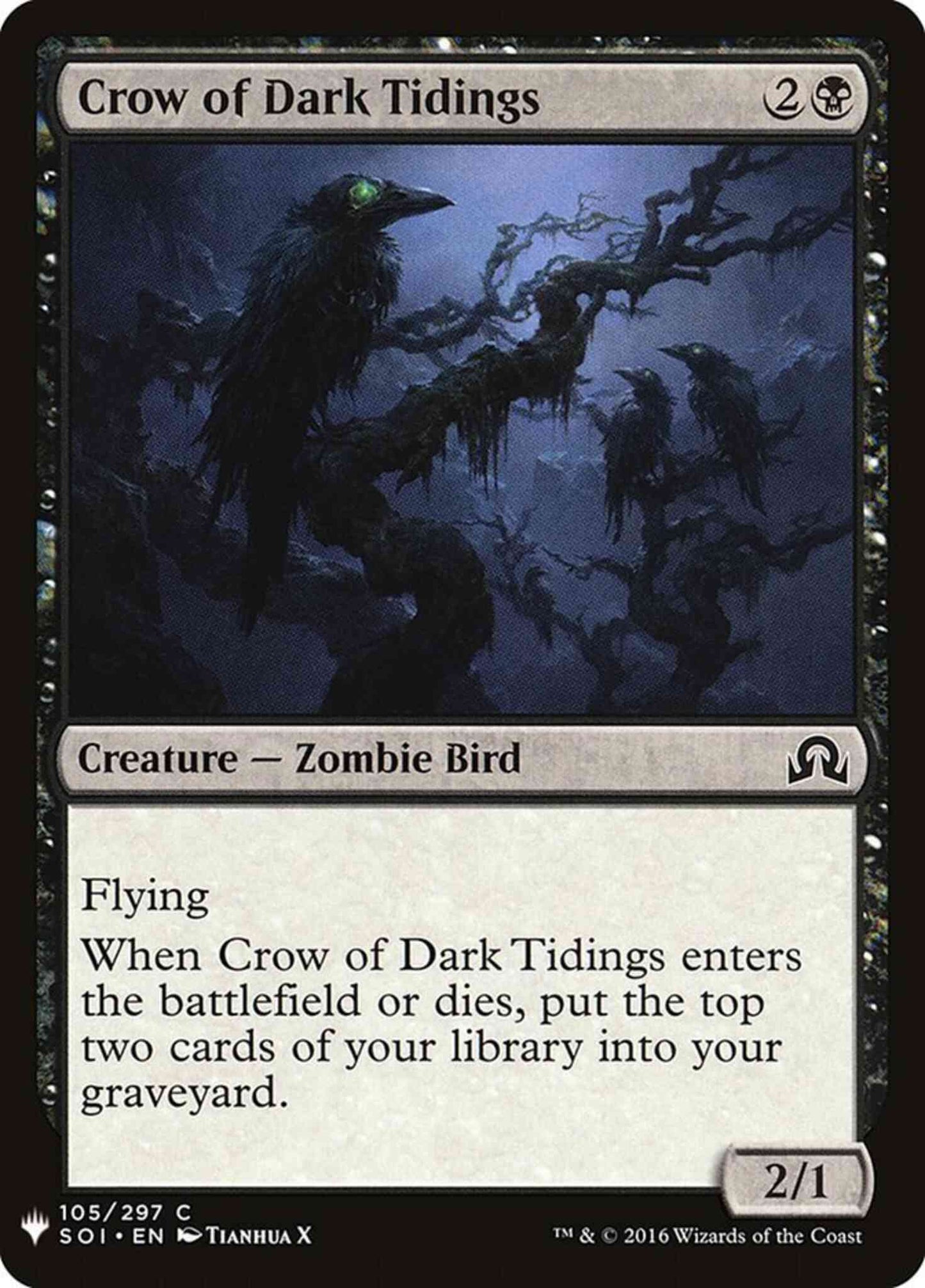 Crow of Dark Tidings [SOI-105] [The List] [Non-Foil]