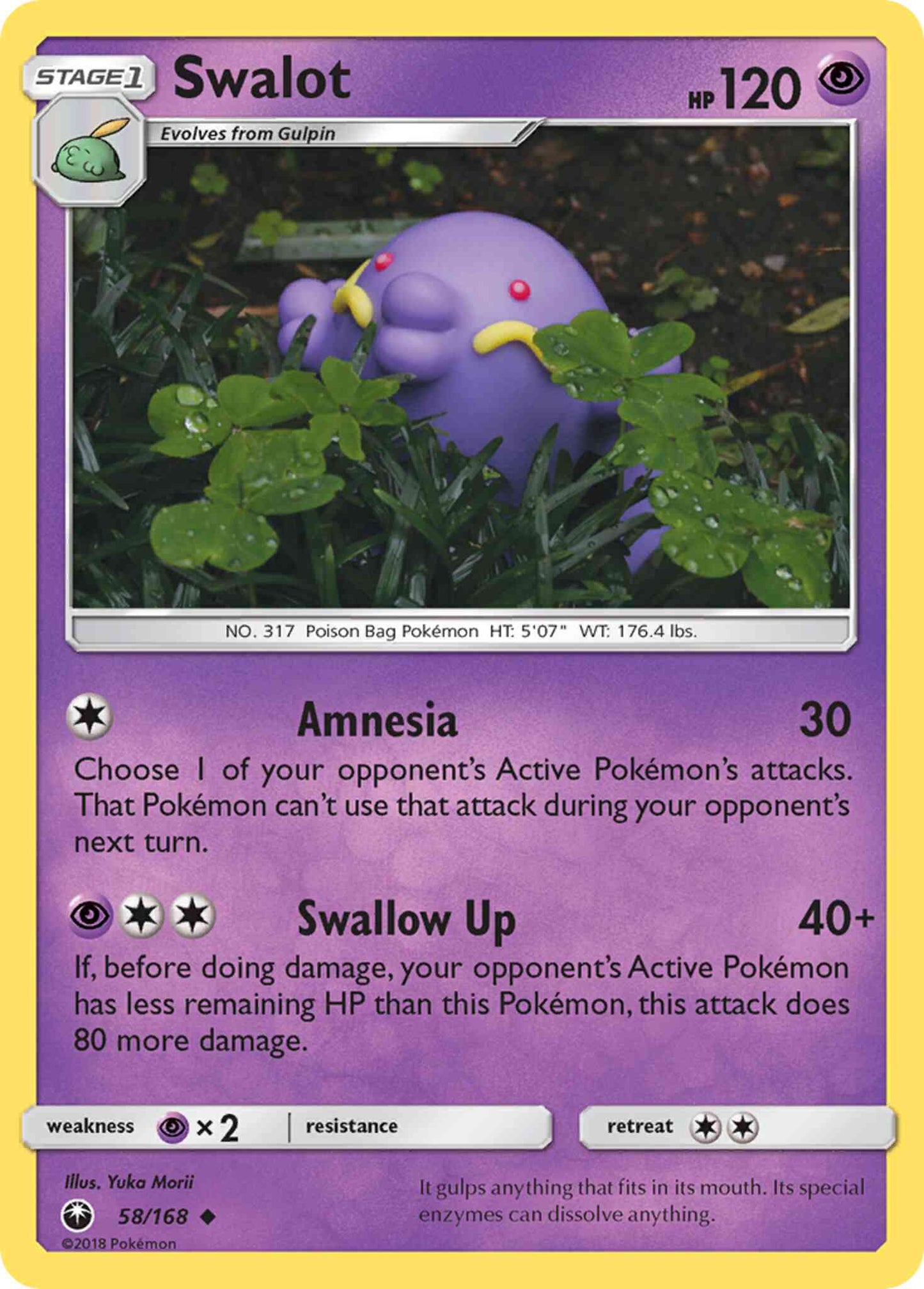 Swalot - 58/168 - Uncommon [sm7-58] [Non-Holo]