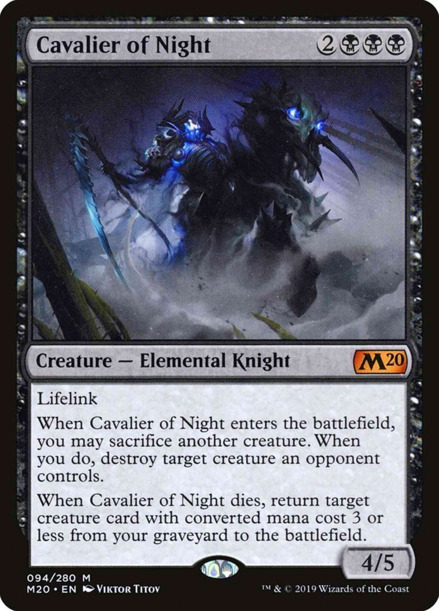 Cavalier of Night [94] [Core Set 2020] [Non-Foil]
