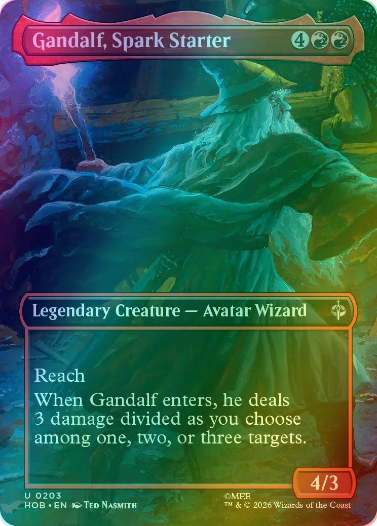Gandalf, Spark Starter [203] [Borderless] [Scene] [The Hobbit] [Foil]