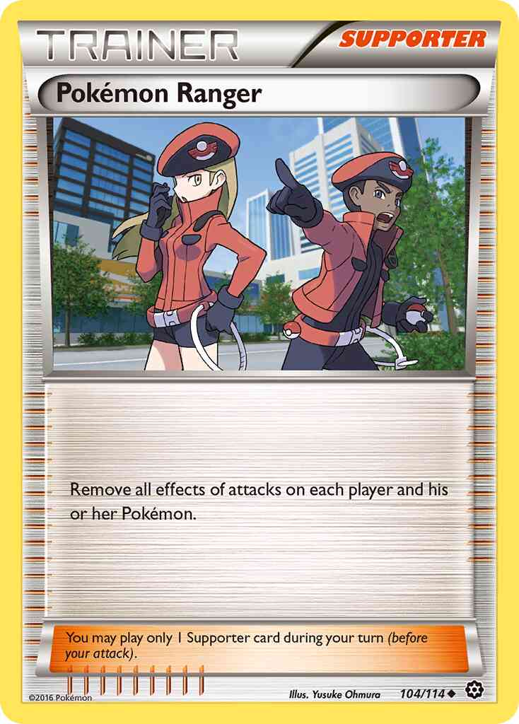 Pokémon Ranger - 104/114 - Uncommon [xy11-104] [Reverse Holo]