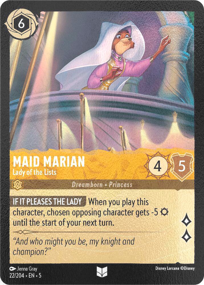 Maid Marian - Lady of the Lists - 22/204 [Shimmering Skies] [Cold Foil]