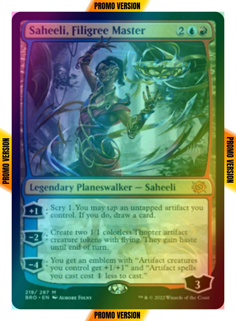 Saheeli, Filigree Master [219p] [Promo Pack] [The Brothers' War: Promos] [Foil]