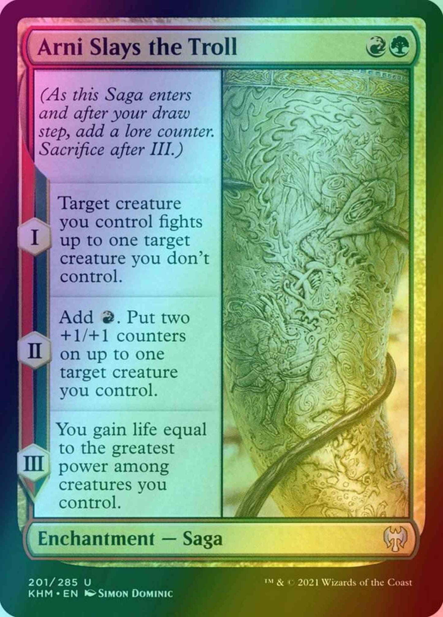 Arni Slays the Troll [201] [Kaldheim] [Foil]