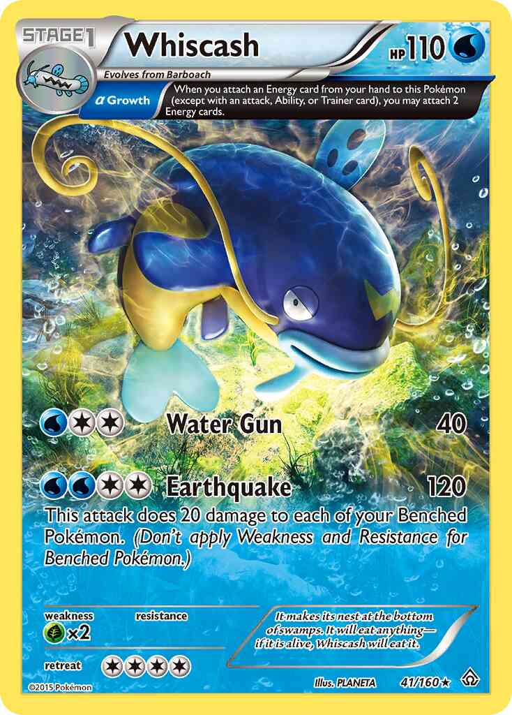 Whiscash - 41/160 - Rare [xy5-41] [Reverse Holo]