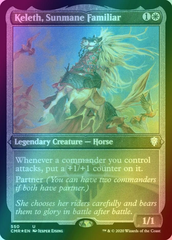 Keleth, Sunmane Familiar [550] [Commander Legends] [Etched Foil]