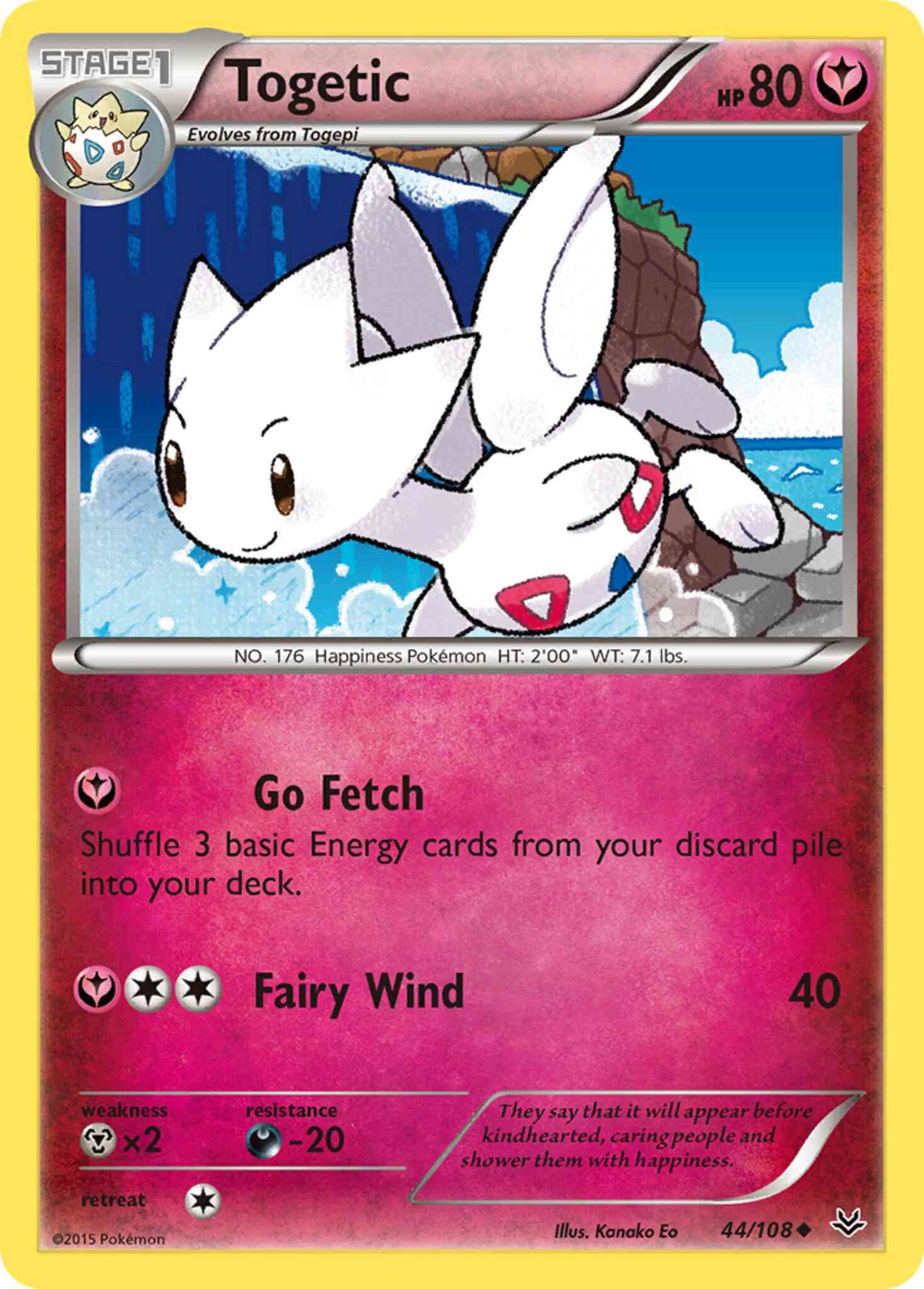 Togetic - 44/108 - Uncommon [xy6-44] [Reverse Holo]