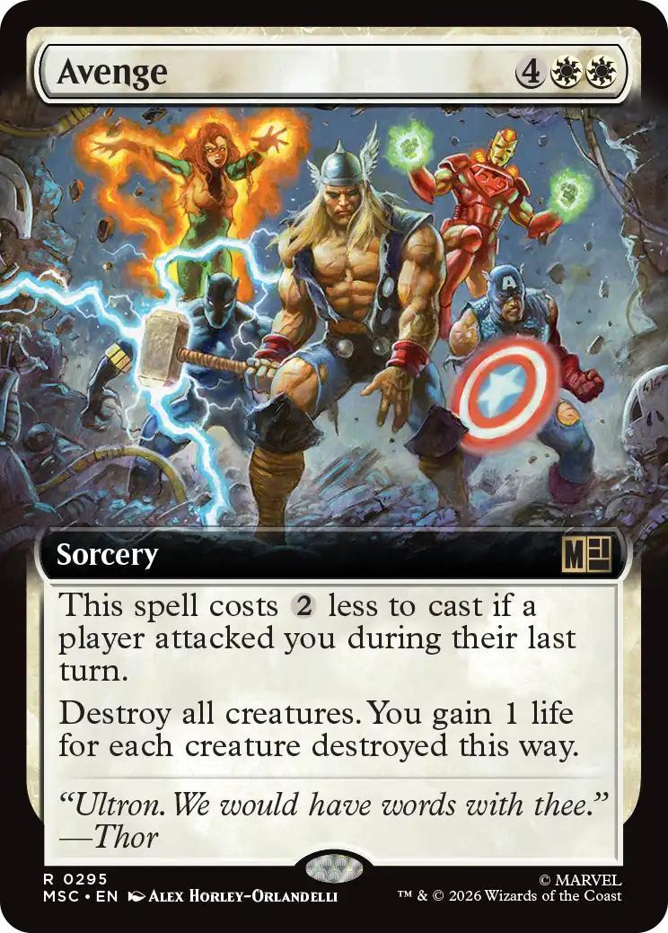Avenge [295] [Extended Art] [Marvel Super Heroes: Commander] [Non-Foil]