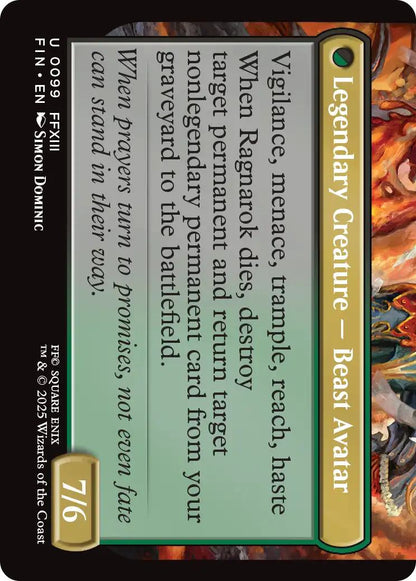 Fang, Fearless l'Cie // Ragnarok, Divine Deliverance [99] [FINAL FANTASY] [Non-Foil]