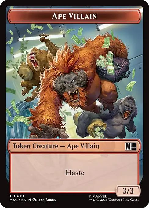 Ape Villain Token (10) // Copy Token (01) [Marvel Super Heroes: Commander: Tokens] [Non-Foil]