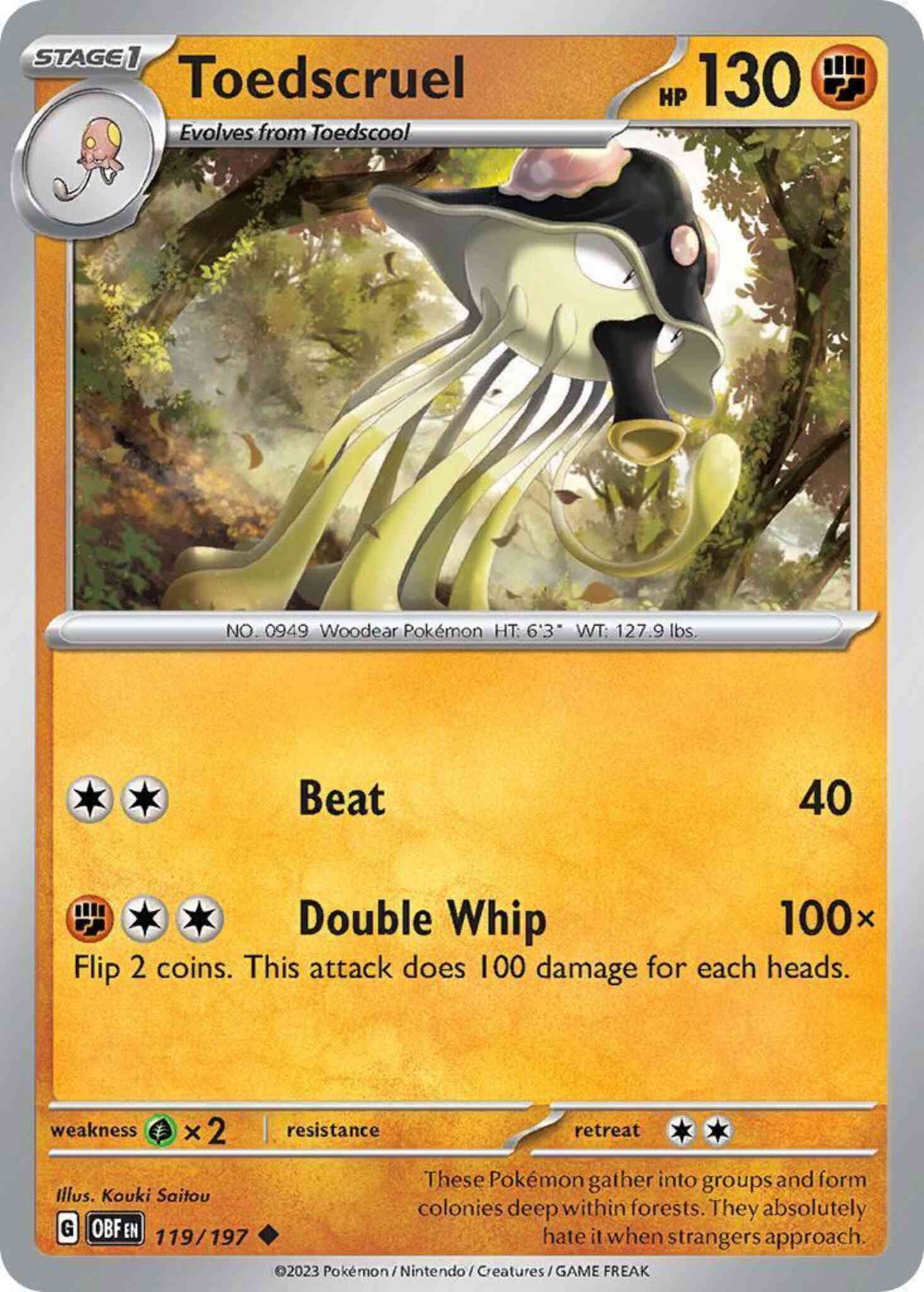 Toedscruel - 119/197 - Uncommon [sv03-119] [Non-Holo]