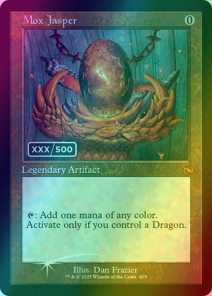 Mox Jasper - Serial Numbered [419] [Retro Frame] [Tarkir: Dragonstorm] [Foil]