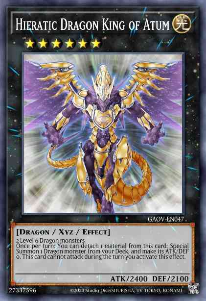 Hieratic Dragon King of Atum - GAOV-EN047 - Super Rare - 1st Edition