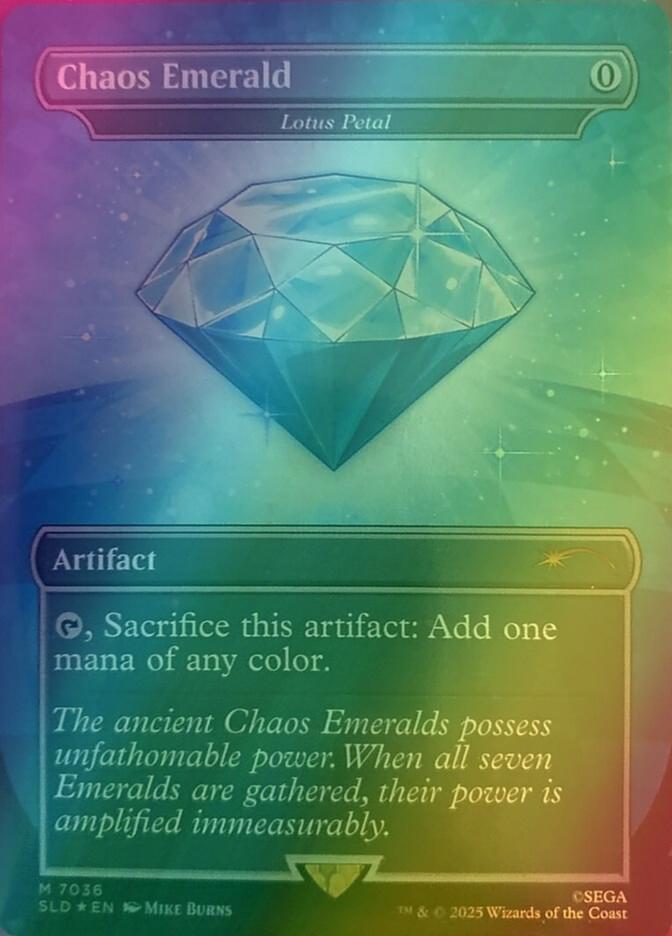 Chaos Emerald - Lotus Petal [7036] [Borderless] [Secret Lair X Sonic] [Secret Lair Drop] [Foil]