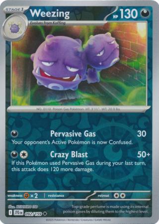 Weezing - 092/159 - Uncommon [sv09-092] [Reverse Holo]