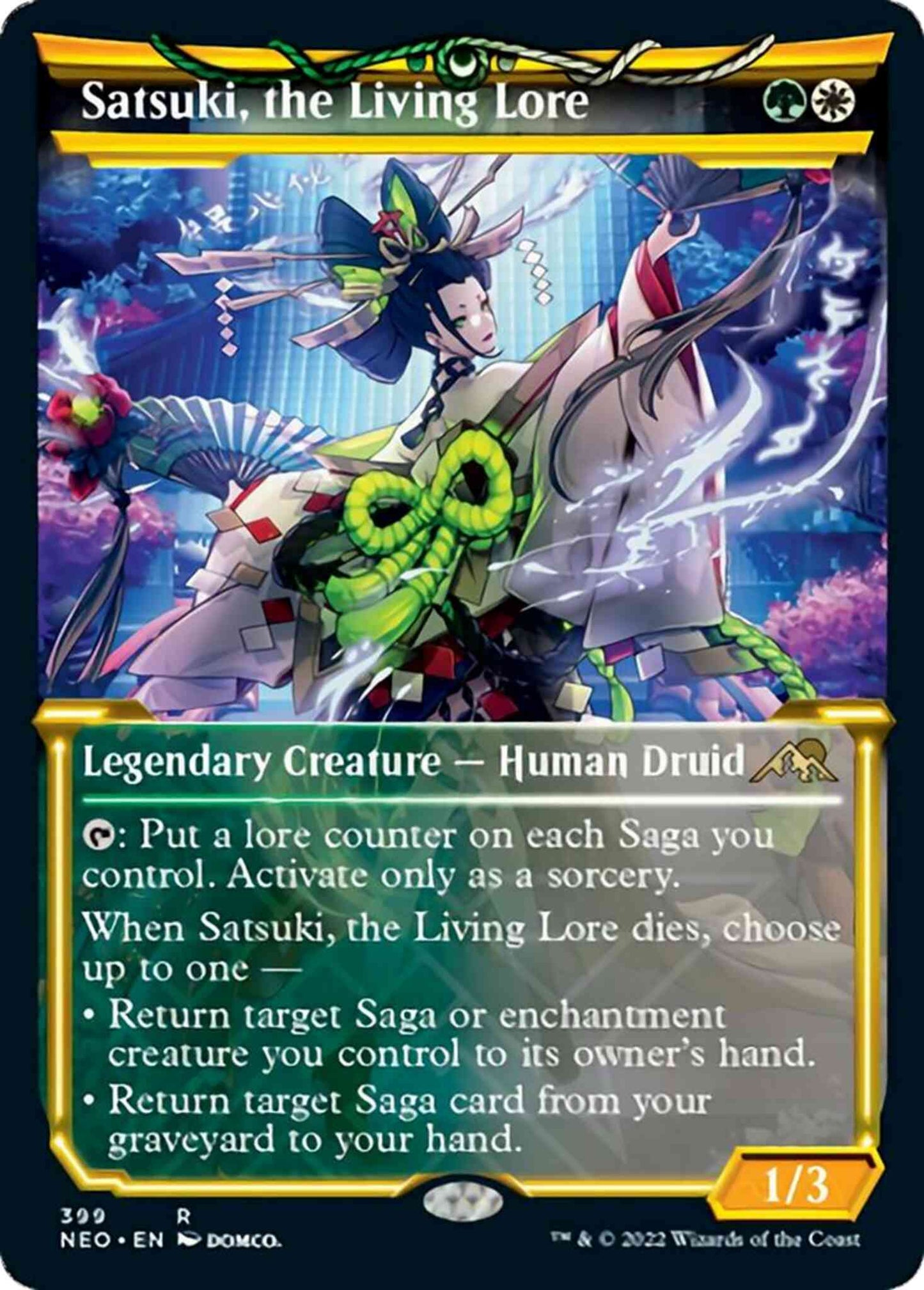 Satsuki, the Living Lore [399] [Soft Glow Showcase] [Kamigawa: Neon Dynasty] [Non-Foil]