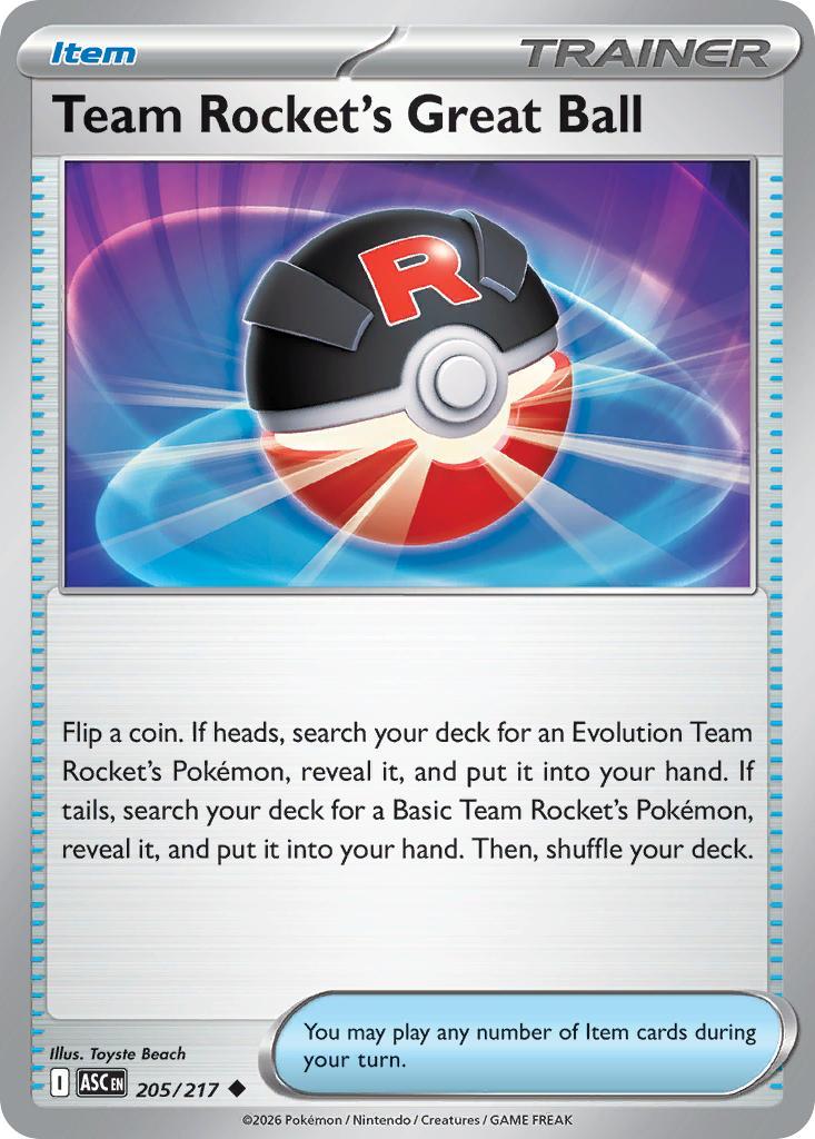 Team Rocket's Great Ball - 205/217 - Uncommon [me025-205] [Non-Holo]
