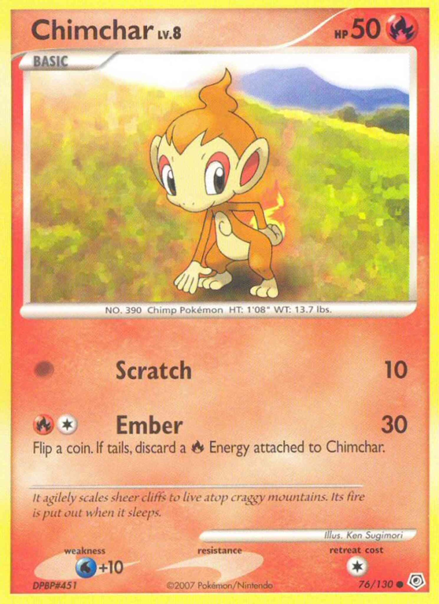 Chimchar - 76/130 - Common [dp1-76] [Reverse Holo]